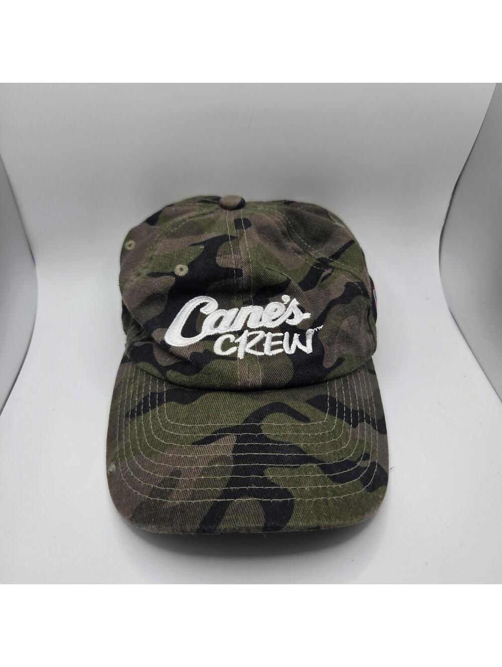 Raising Cane’s Chicken Fingers Crew Employee Uniform Camo Baseball Cap One Love